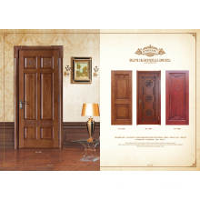 Conception de porte en bois de placage en chêne rouge d&#39;ingénierie intérieure